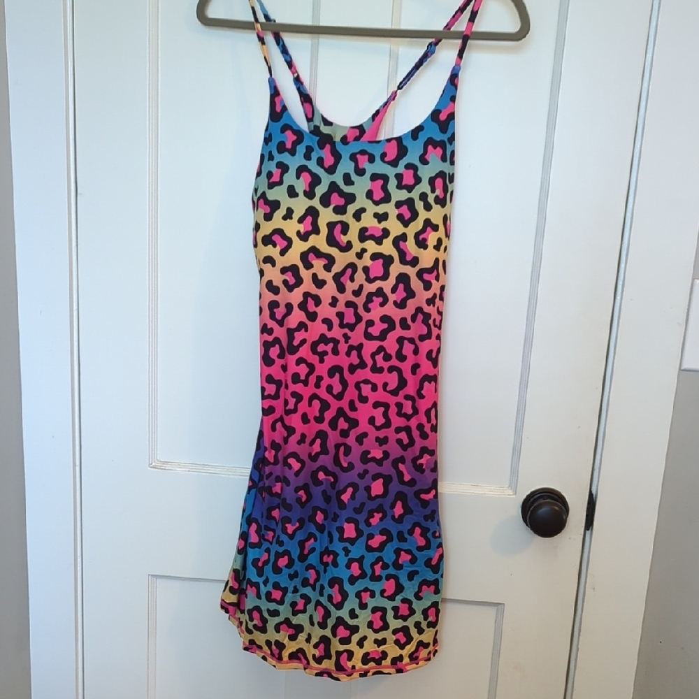 Colorful Leopard Print Dress